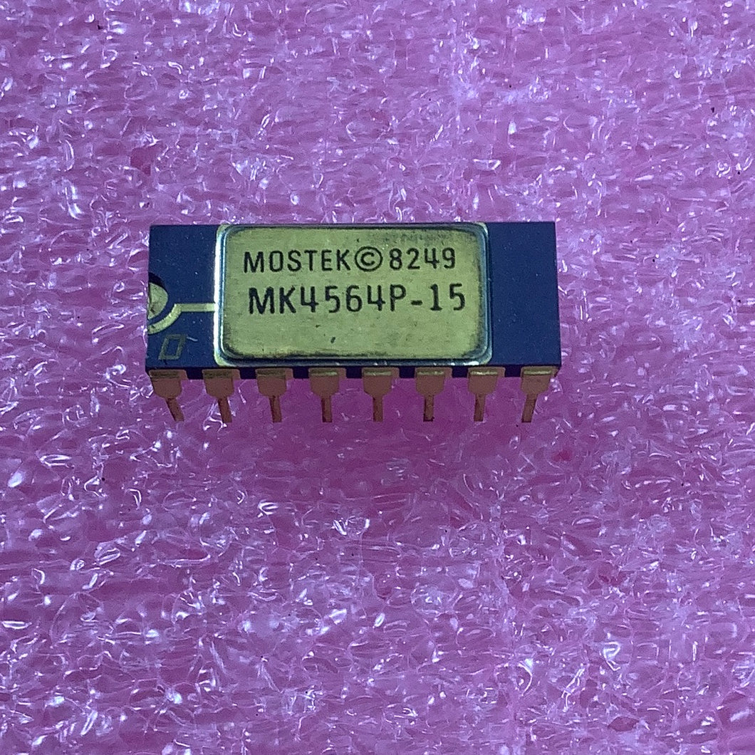 MK4564P-15 - MOSTEK - 65,536 x 1-BIT DYNAMIC RAM