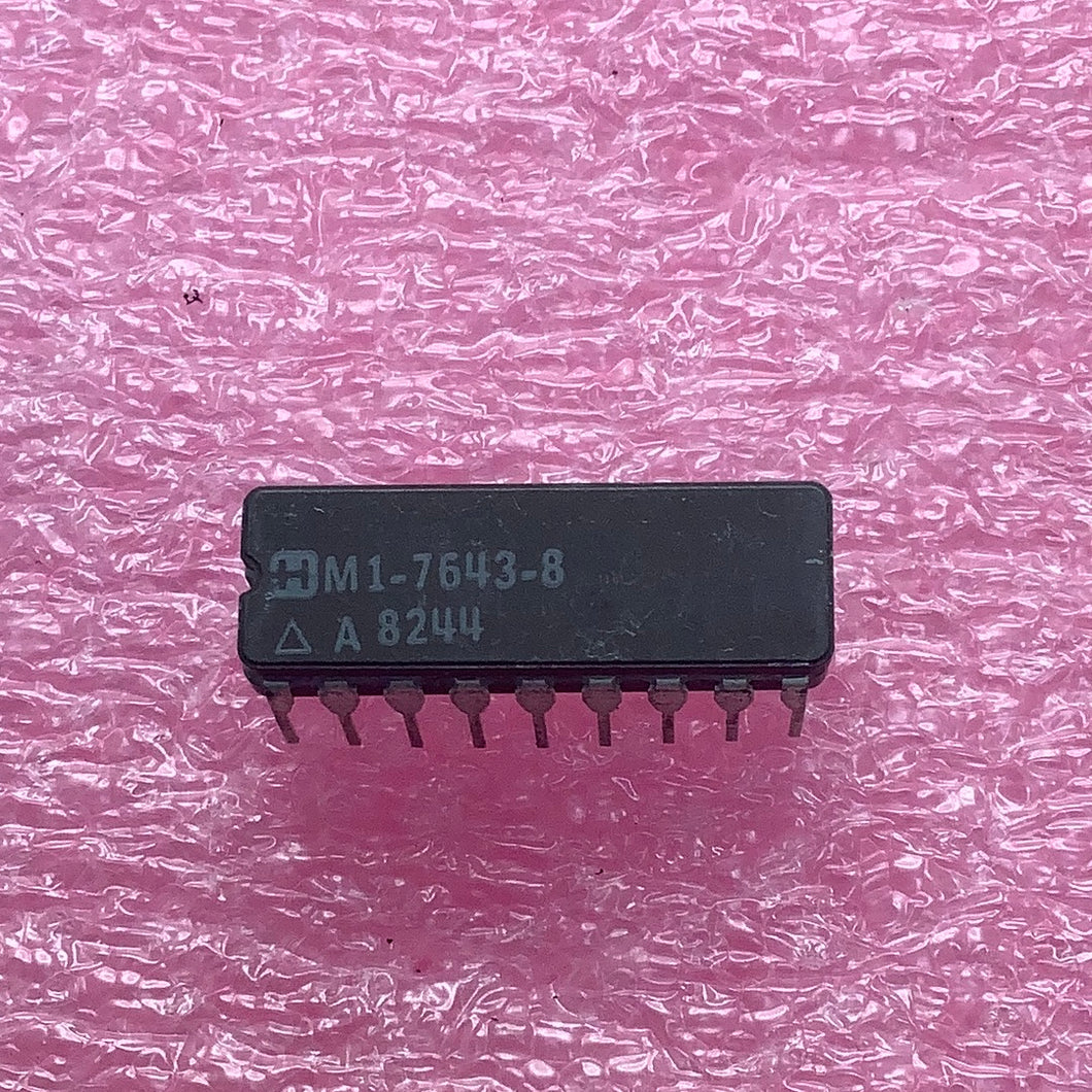 HM1-7643-8 - HARRIS - PROM, 1K x 4, 18 Pin, Ceramic, DIP