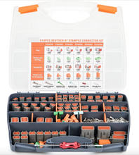Load image into Gallery viewer, 519 Piece DEUTSCH DT Connector Kit in 2,3,4,6,8,12 Pin Configurations, Size 16 Stamped Formed Contacts