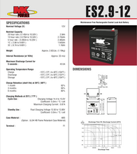 Load image into Gallery viewer, ES2.9-12 - MK BATTERY - 12V 2.9A Sealed Lead Acid Battery Tab=.187
