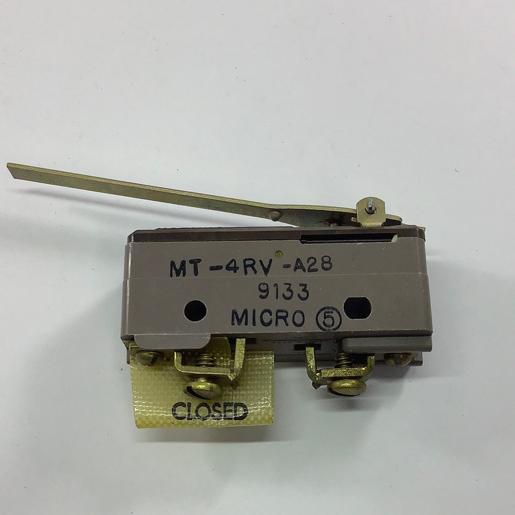 MT-4RV-A28 - MICRO SWITCH - Basic / Snap Action Switches MT Std Basic Switch Strght Lever Actutor