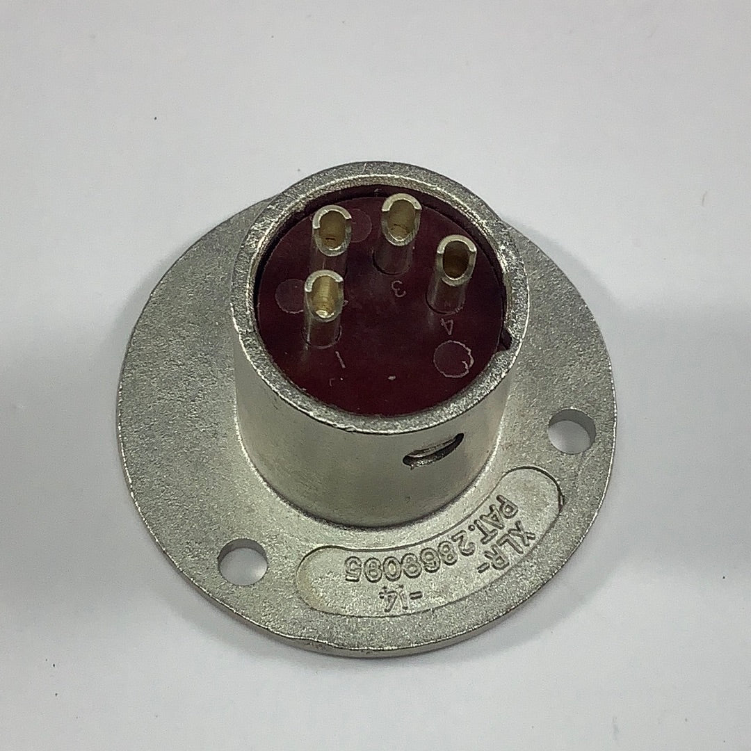 XLR-4-14 - ITT CANNON - 4 PIN MALE XLR CONNECTOR, FLANGE MOUNT
