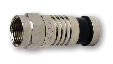 F RG6 Compression, Nickel Pl.  10/Clamshell., 18007
