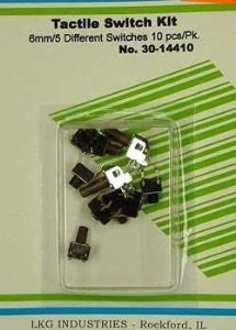 Designer Printed Circuit Tact Switch Kit, 10/asst 30-14410
