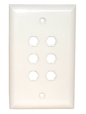 Std. Wall Plate-6 Hole Quick Fit, 75-4116