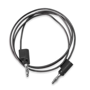 Black Stackable Single Banana Plug on Both Ends, 24" 20G PVC, BU-2020-A-24-0