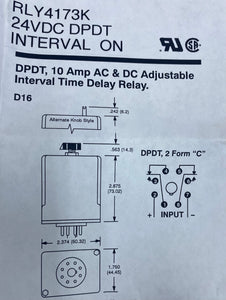 RLY4173K - PHILIPS ECG - Time Delay Relay, 24VDC  .1-10 Seconds