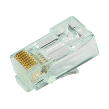 Load image into Gallery viewer, Standard Cat6/6a UTP RJ45 Modular Plugs with BarS45™, Green Tint - 100pcs/Jar
