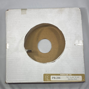 PUNCH-LOK PB-206 Stainless Steel Banding 0.75in X 0.03in X 100ft