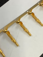 Load image into Gallery viewer, 350538-2 -50 - AMP - CONN PIN 14-20AWG CRIMP GOLD, Chain Form, 50 contacts per package. Quantity Shown Available = 50 Packs.
