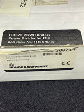 Load image into Gallery viewer, FSH-Z2 - ROHDE &amp; SCHWARTZ - VSWR BRIDGE/ POWER DIVIDER for FSH, 10Mhz-3Ghz, 50 Ohm  R&amp;S 11455.5767.02
