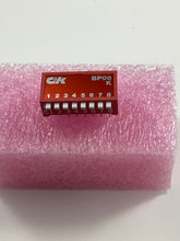 Load image into Gallery viewer, BP08KE - C&amp;K - Dip Switch SPST 8 Position Through Hole, Right Angle Slide (Standard) Actuator 100mA 5VDC

