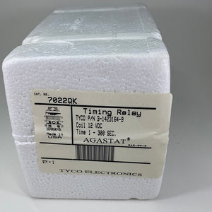 7022QK - AGASTAT/TYCO - Off-Delay Time Delay Relay DPDT (2 Form C) 1 Sec ~ 300 Sec Delay 10A @ 240VAC Panel Mount 12VDC