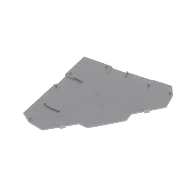 End and intermediate plate; 1 mm thick; for triple-deck terminal blocks; gray, 280-319