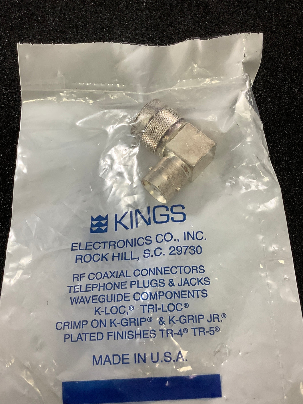 UG-567 A/U - KINGS - Adapter,Coaxial C Male/Female Elbow, Right Angle