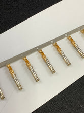 Load image into Gallery viewer, 66104-9 -25 - AMP - CONN SOCKET 20-24AWG GOLD CRIMP, Chain Form, 25 contacts per package. Quantity Shown Available = 25 Packs.
