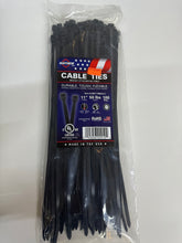 Load image into Gallery viewer, 11&quot; 50lb UV Black Ties 100 PACK - MB11-50BLK-C - Mayhew Steel Products Inc.
