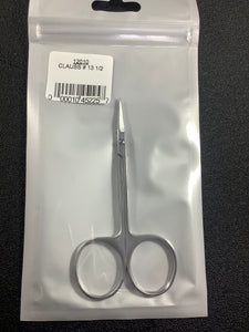 12010 - CLAUSS - CLAUSS # 13 1/2, 3.5" Short, Thin Curved Blade Scissors