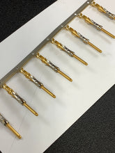 Load image into Gallery viewer, 2-66102-2 -25 - AMP - CONN PIN 20-24AWG GOLD CRIMP, Chain Form, 25 contacts per package. Quantity Shown Available = 25 Packs.
