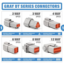 Load image into Gallery viewer, 191 Piece, Deutsch DT Connector Kit with Size 16 Solid Contacts, Gray A-keyway Connector in 2, 3, 4, 6, 8, 12 Pin Configurations,
