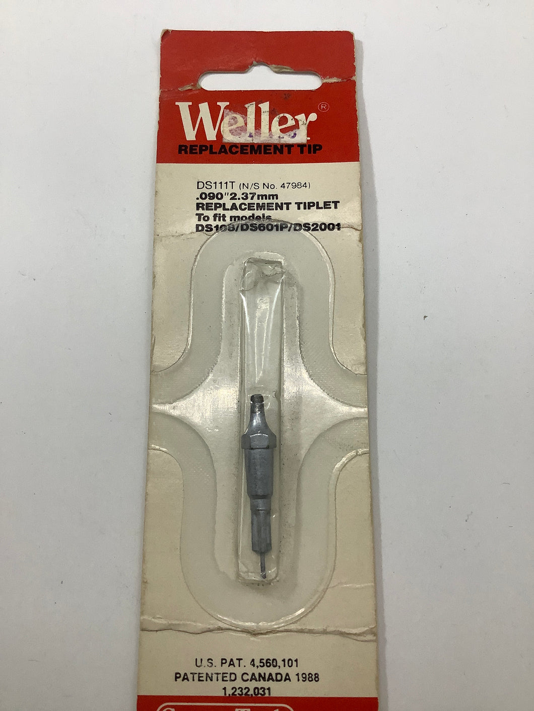 DS111T - WELLER - Weller Replacement Tiplet .090”
To Fit DS108/DS601P/DS2001