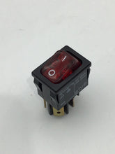 Load image into Gallery viewer, 6324442-2B-JE - CARLINGSWITCH - DPST, ON-OFF ROCKER SW. LIGHTED, 120VAC NEON, RED, 12A 125VAC

