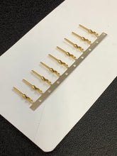 Load image into Gallery viewer, 66507-3 -C - AMP - CONN PIN 24-28AWG GOLD CRIMP, Chain Form, 100 contacts per package. Quantity Shown Available = 100 Packs.
