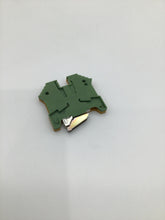 Load image into Gallery viewer, 1055.2 - CONTA CLIP - TERMINAL BLOCK EARTH GROUND 2POS TS 32 DIN RAIL MOUNT GRN/YEL
