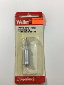 WPT1 - WELLER -  Solder Tip,Taper Needle,1Mm Width To fit Model WSTA3