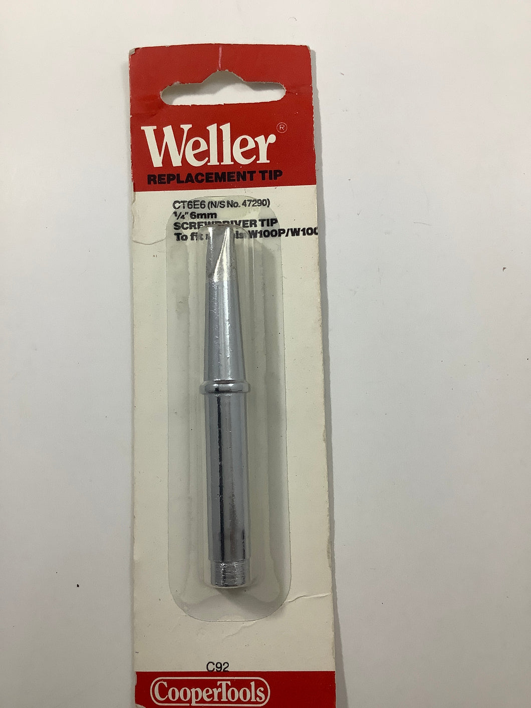 CT6E6 - WELLER - 600 Degrees CT6 Series Screwdriver Tip