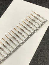 Load image into Gallery viewer, 104506-6 -C - AMP - CONN PIN 28-32AWG CRIMP GOLD, Chain Form, 100 contacts per package. Quantity Shown Available = 100 Packs.
