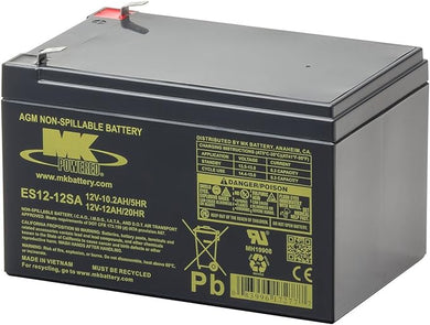 12V 12 Sealed Lead Acid Battery Tab=.250, ES12-12SA