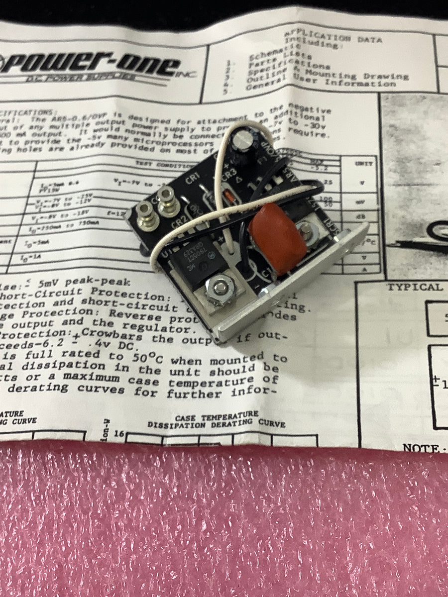 AR5-0.6/OVP - POWER ONE - ADD ON -5 VOLT SUPPLY (-5VDC 600MA)