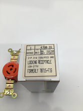 Load image into Gallery viewer, 4760-IG - LEVITON - 15 Amp, 277 Volt, NEMA L7-15R, 2P, 3W, Locking Receptacle,  Isolated Ground - ORANGE
