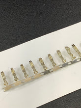 Load image into Gallery viewer, 61668-1 -C - AMP - TERM EDGE BIF LF 18-24AWG CRIMP, Chain Form, 100 contacts per package. Quantity Shown Available = 100 Packs.
