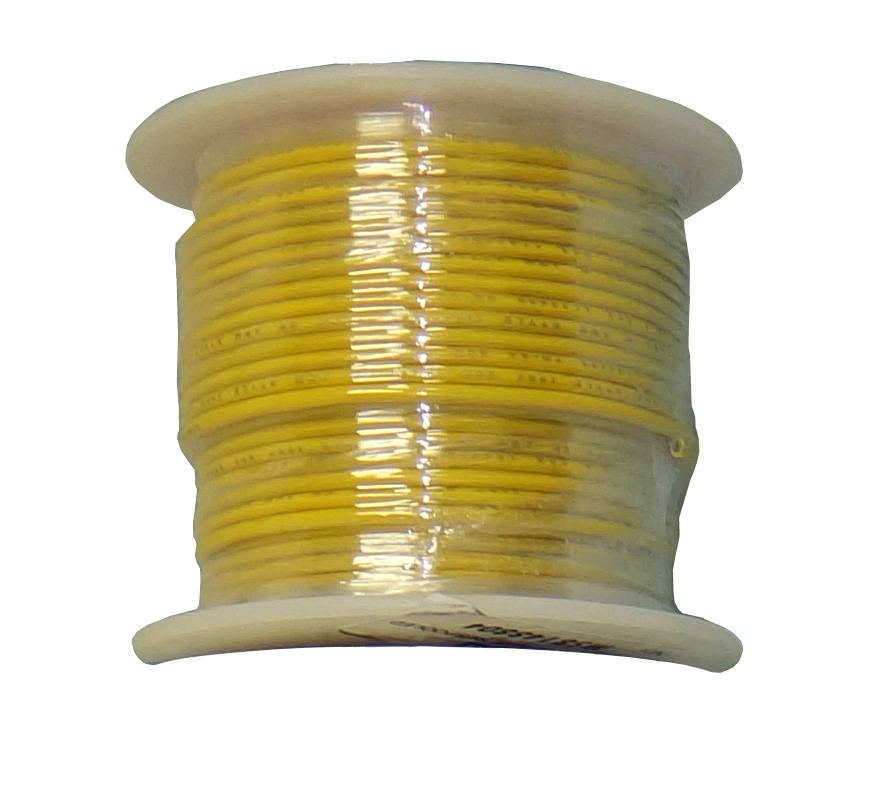 78-21814 Philmore -Yellow 18 AWG Stranded Hook-Up Wire 25Ft UL1007 300