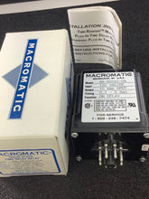 Load image into Gallery viewer, SS-50222-04 - MACROMATIC - DPDT 10AMP 120VAC/DC .2-5 SEC ON DELAY RELAY
