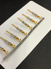Load image into Gallery viewer, 66564-8 -25 - AMP - CONN PIN 20-24AWG GOLD CRIMP, Chain Form, 25 contacts per package. Quantity Shown Available = 25 Packs.
