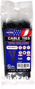 5" 40lb UV Black Ties 100 PACK, MB5-40BLK-C