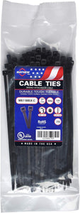 7" 50lb UV Black Ties 100 PACK, MB7-50BLK-C