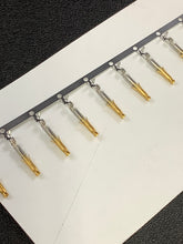 Load image into Gallery viewer, 770902-3 -50 - AMP - CONN SOCKET 22-26AWG GOLD CRIMP, Chain Form, 50 contacts per package. Quantity Shown Available = 50 Packs.
