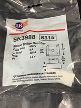 Load image into Gallery viewer, SK3988 - SK - Silicon Bridge Rectifier, 8A 600V Replaces NTE5315, ECG5315
