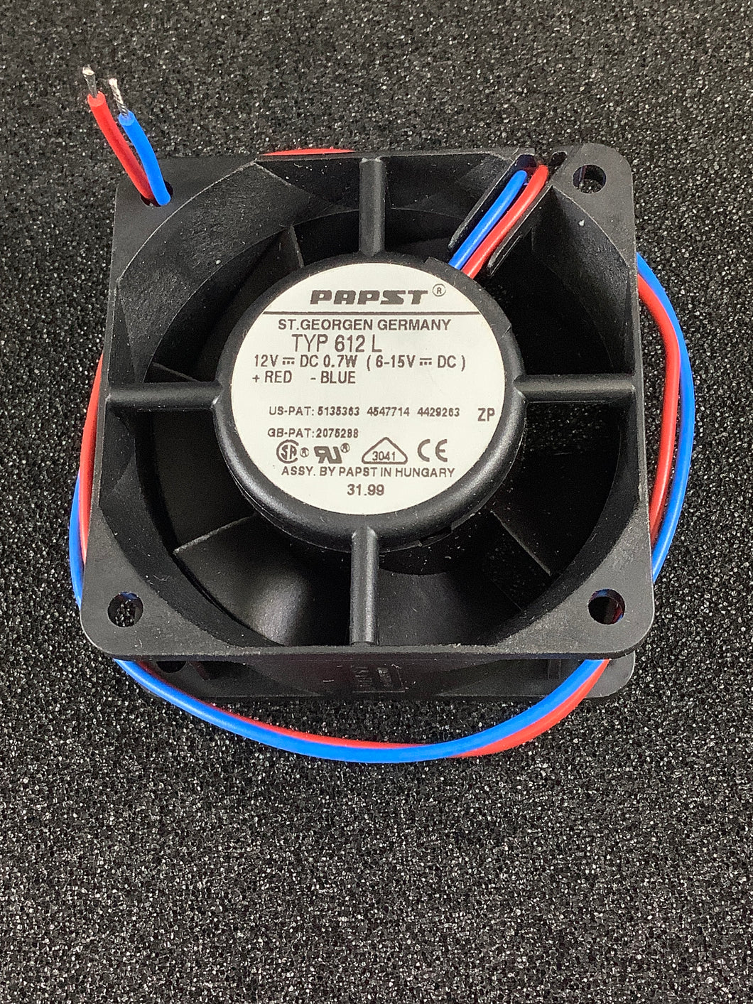 612L - PAPST - 60 X 25 MM 12VDC 12CFM FAN