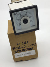 Load image into Gallery viewer, CP-C48V-500UA-DC-I-240 - SHURITE - 0-500UADC Analog Panel Meter,  Dust, Splash Proof, Zero Adjust, AC Voltage,  48 mm, 48 mm
