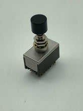 Load image into Gallery viewer, MB2185LS1W01-CA - NKK - PUSH BUTTON SWITCH ON-ON (Alt. Action) 4PDT 6A Black Cap
