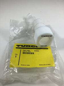 TWT-18S - TURCK - Threaded tank well - M18 inner thread - Turck - model #A5050 - 3/4" -14 NPT outer thread - PTFE (Polytetrafluoroethylene) - Rated for 150psi fluid circuits