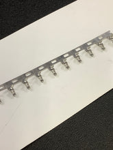 Load image into Gallery viewer, 350566-1 -C - AMP - CONN TERM WTB 18-22AWG TIN/LEAD, Chain Form, 100 contacts per package. Quantity Shown Available = 100 Packs.
