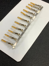 Load image into Gallery viewer, 61116-6 -25 - AMP - CONN PIN 18-24AWG CRIMP GOLD, Chain Form, 25 contacts per package. Quantity Shown Available = 25 Packs.
