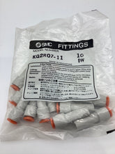 Load image into Gallery viewer, KQ2R07-11 - SMC - Tubing Fitting,Plug-In Reducer,1/4in,3/8in Tubing. 10 PACK
