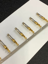 Load image into Gallery viewer, 66424-8 -25 - AMP - CONN SOCKET 26-30AWG GOLD CRIMP, Chain Form, 25 contacts per package. Quantity Shown Available = 25 Packs.
